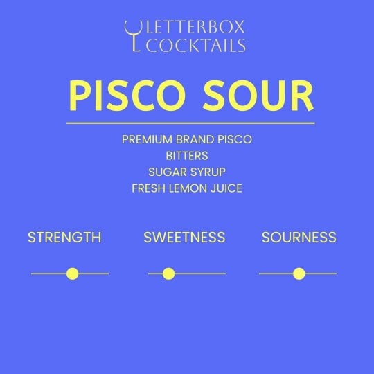 Letterbox Cocktails Pisco Sour – Premium Letterbox Cocktail | 100ml Mini Cocktail Gift