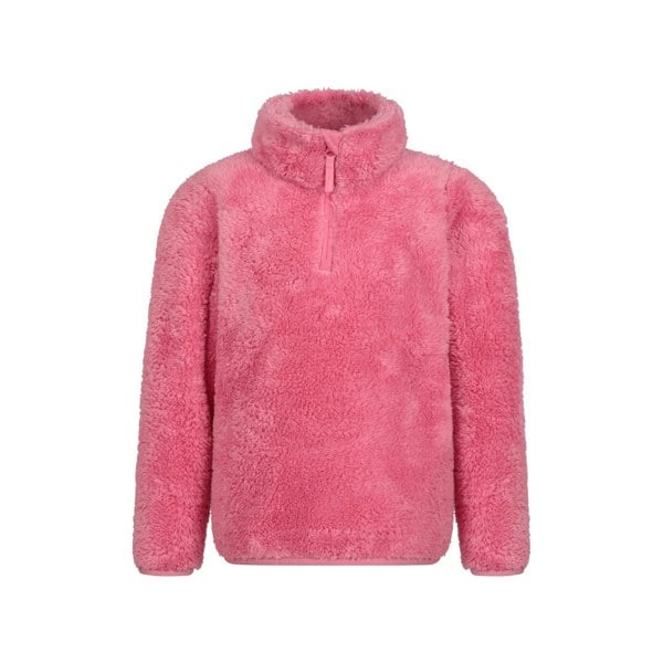 Mountain Warehouse Childrens/Kids Teddy Half Zip Fleece Top - Pink