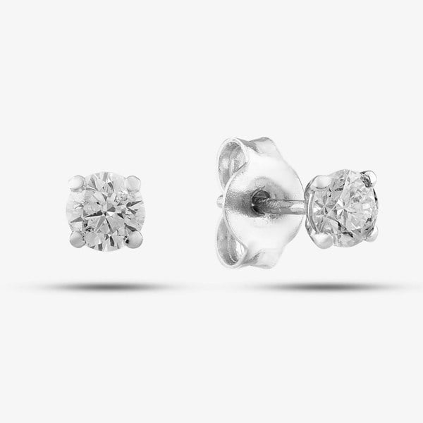T. H. Baker Platinum 0.50ct Brilliant Cut Diamond Stud Earrings 5035E/PL/DQD50