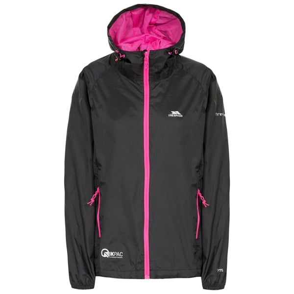 Trespass Women's Qikpac Packaway Waterproof Jacket - Black