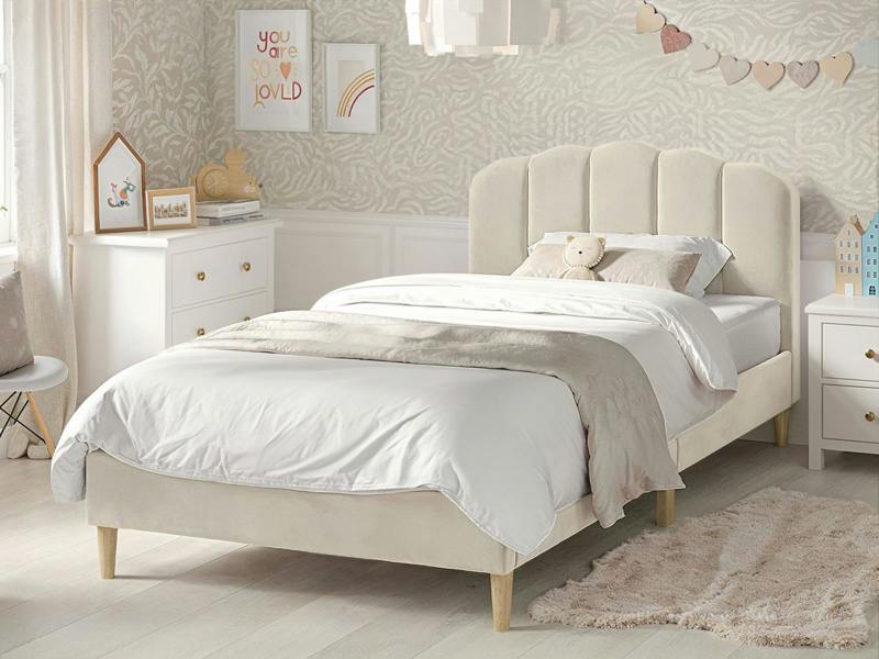 Flair Scallop Velvet Bed Frame