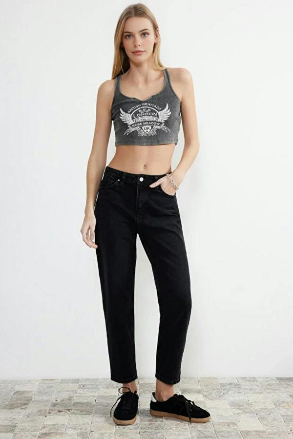 WOVCOR High Waist Mom Jeans