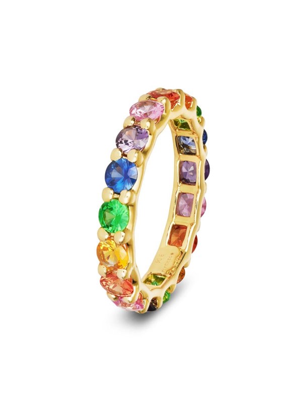 Gemdaia Rainbow Sapphire Eternity Ring - Chunky