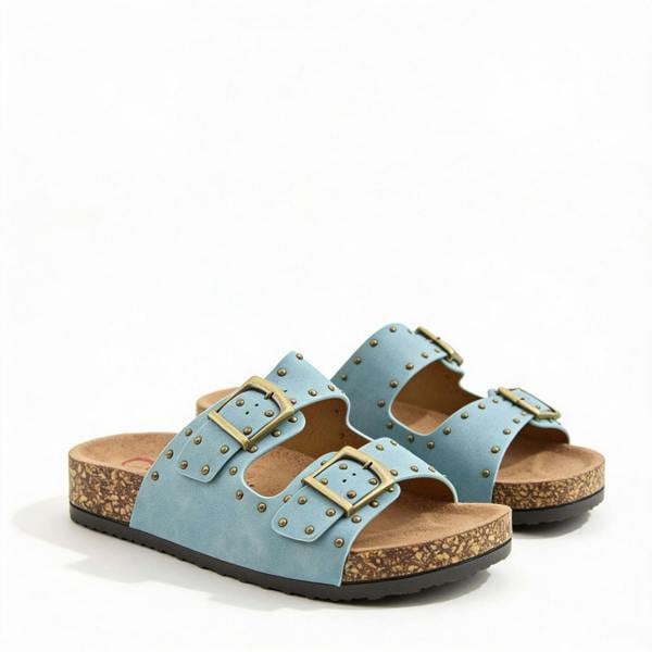 Heavenly Feet POLLY Mules Sandals   in  Blue