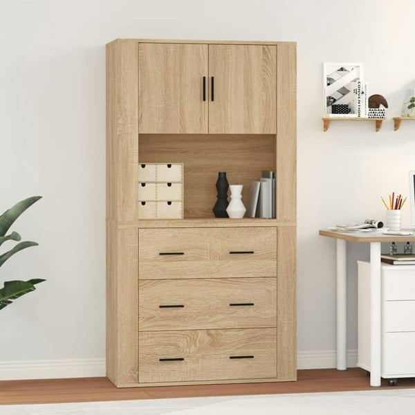 Berkfield Highboard Sonoma Oak Engineered Wood