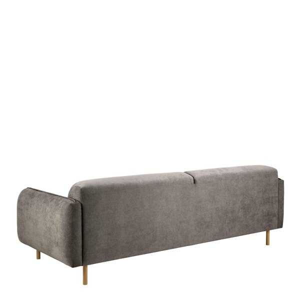 Wyld Haus Cambridge 3 Seater Upholstered Sofa in Fay Dusty Brown Fabric