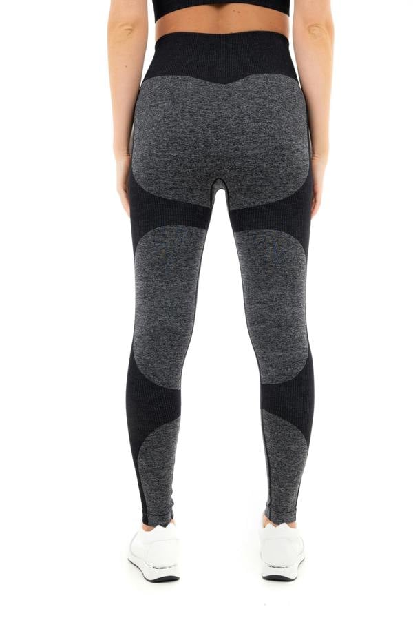 Smart Living Women's Seamless Ribbed Marl Leggings - Black