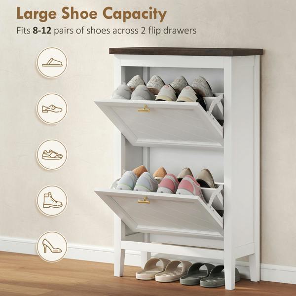 Flip-down Shoe Cabinet