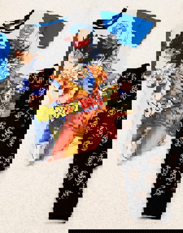 Dragon Ball Z Boys Grey Goku Short Sleeve Long Leg Pyjama Set