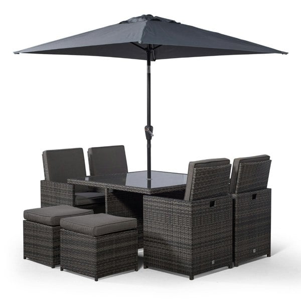 Giardino 4 Seater Rattan Cube Dining Set