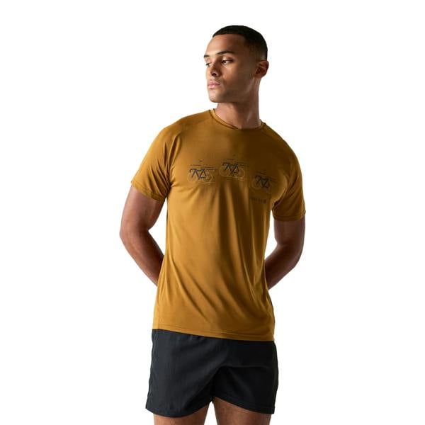Dare 2B Mens Tech II Bicycle T-Shirt - Dark Cumin Yellow - 