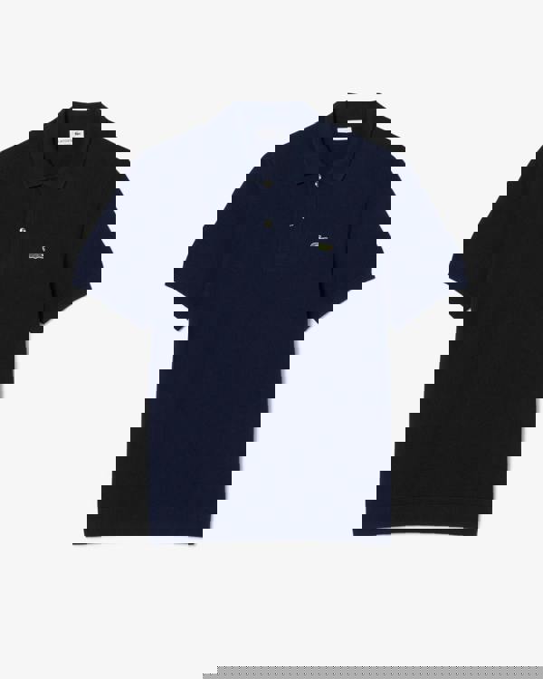 Lacoste Moss Stitch Cotton Polo Collar Mens Sweater - Navy Blue 166