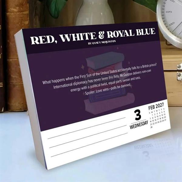 Cover to Cover Desk Calendar 2027, Desk Calendars, Day To View, History & Literature, Gift