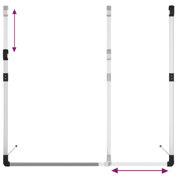 Berkfield Telescopic Wardrobe Hanging Rail Silver