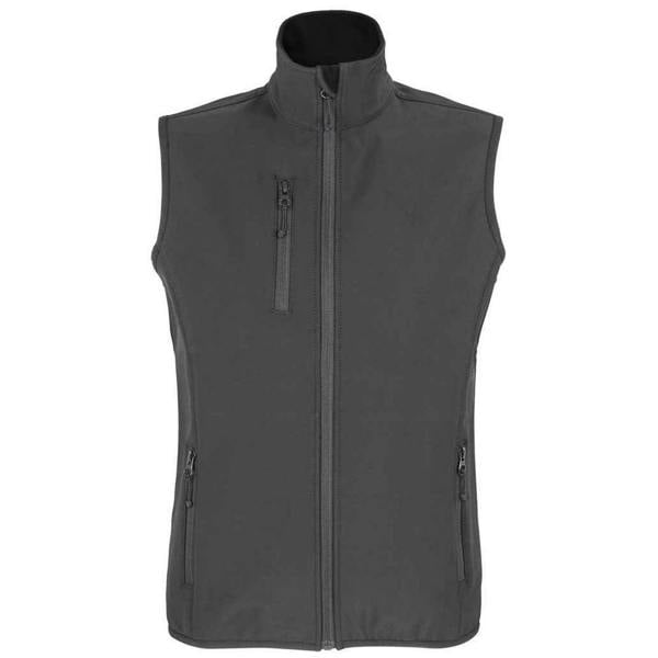 SOLS Womens/Ladies Falcon Softshell Recycled Body Warmer - Charcoal