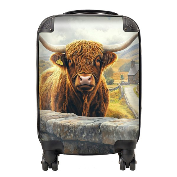 Warren Reed Scottish Highland Cow Suitcase