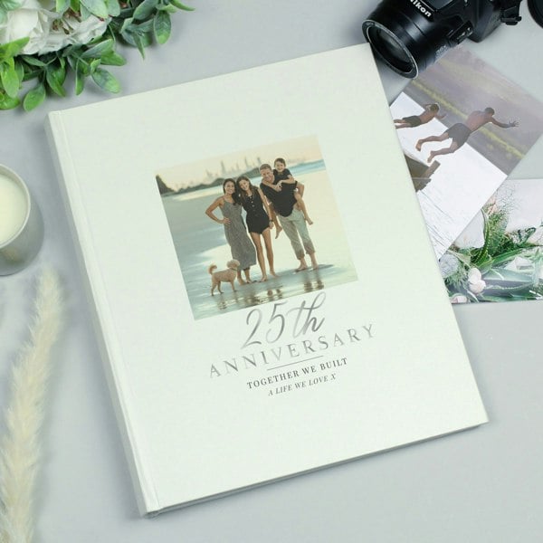 Personalised Memento Company Personalised Photo Upload 25th Anniversary Traditional Photo Album