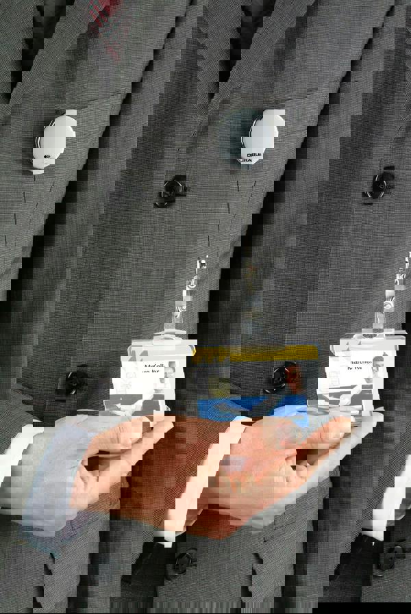 Durable Secure Retractable Chrome Badge Reels for ID & Keys | 10 Pack | Silver