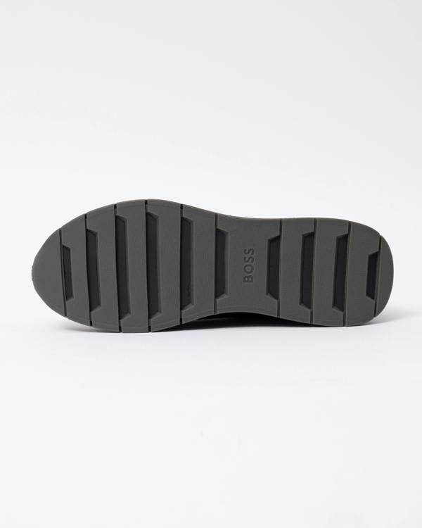 Sole of the BOSS Orange Titanium Runn Rsmh Mens Trainers in Black 005
