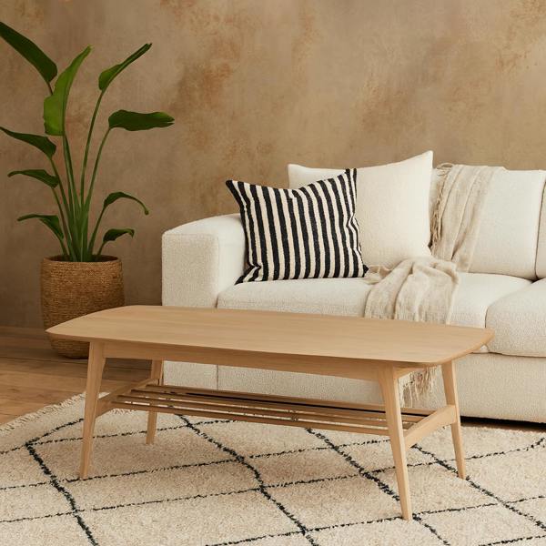 Wyld Haus Milan Oak Veneer Coffee Table with Lower Shelf