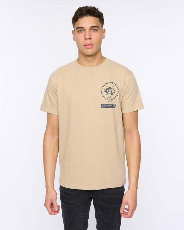 Duck and Cover Chellforth T-Shirt - Greige