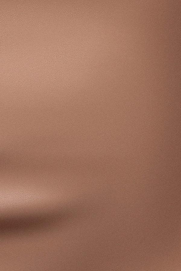 One Shoulder Faux Leather Mini Dress - Beige DR3573