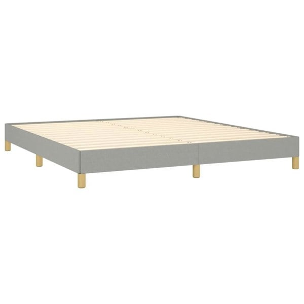 Berkfield Bed Frame Light Grey 180x200 cm 6FT Super King Fabric