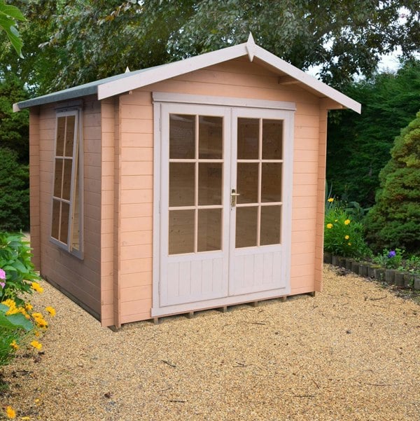 Shire Barn ale 10x10 Log Cabin 19mm interlock Cladding - Best Shed