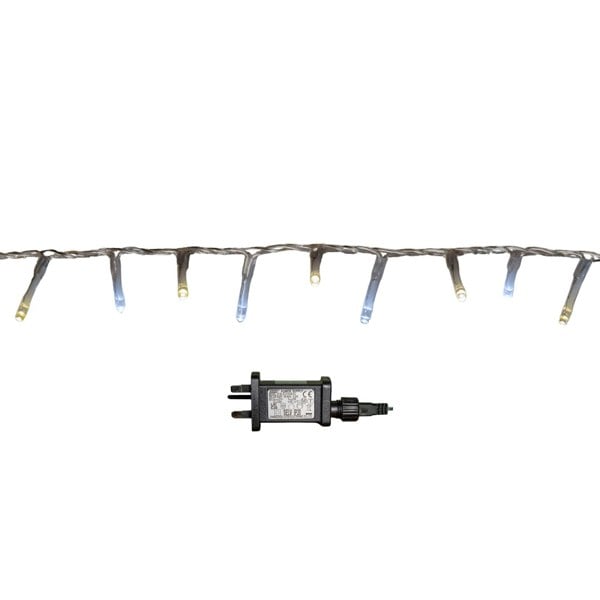 Samuel Alexander 25m 1000 LED TreeBrights Christmas String Lights with Timer in White & Warm White on Clear Cable
