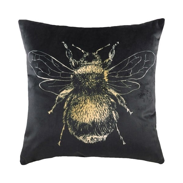 Evans Lichfield Bee Cushion Cover - Black