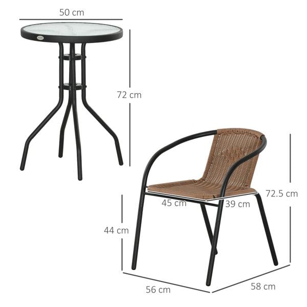 Rattan Bistro Set