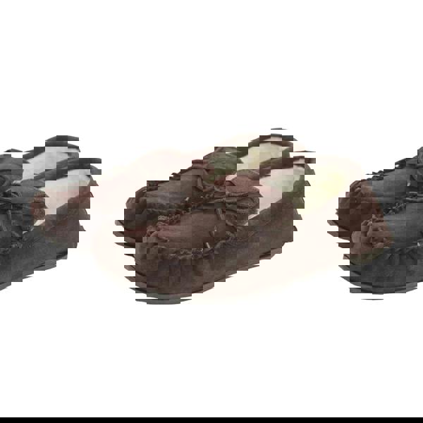 Eastern Counties Leather Unisex Adult Sheepskin Lined Moccasins - Dark Brown