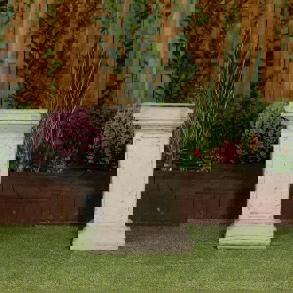 Extra Large Oval Antique Garden Urn and Plinth