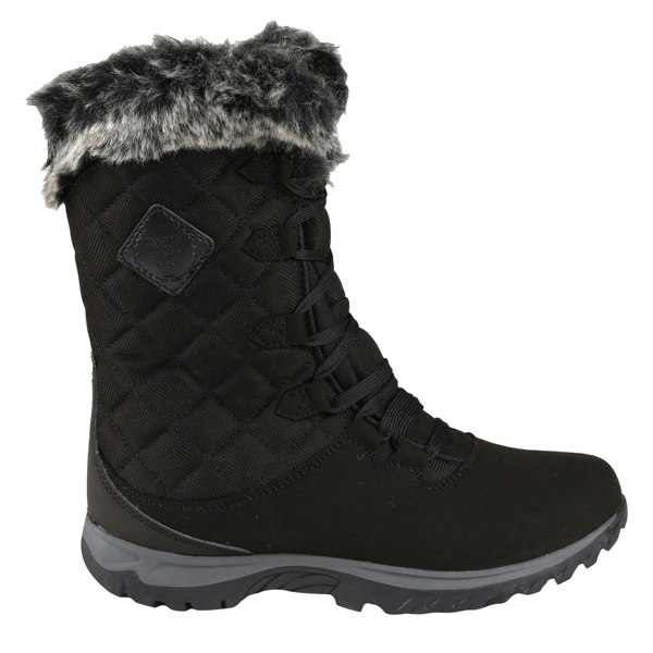 Regatta Great Outdoors Womens/Ladies Newley Faux Fur Trim Thermo Boots - Black/Briar Grey