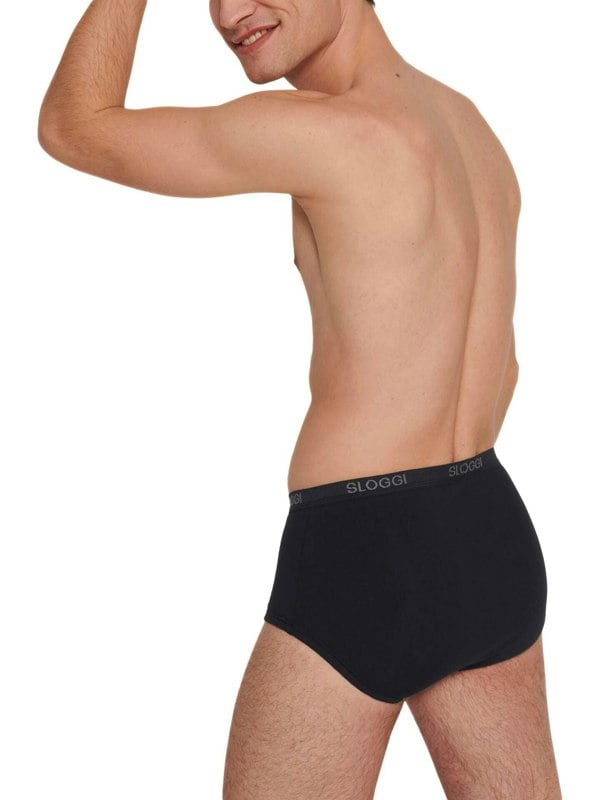 Sloggi 2-Pack Basic Men's Maxi Briefs, Black