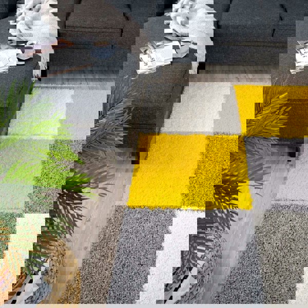 Myshaggy Geometric Yellow Rug