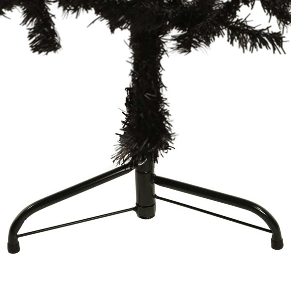 Berkfield Slim Artificial Half Christmas Tree with Stand Black 150 cm