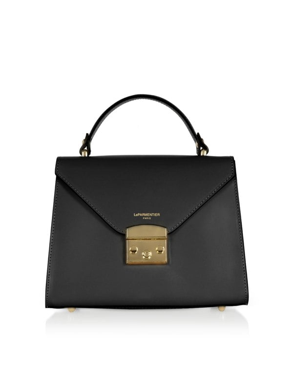Le Parmentier Peggy Top Handle Satchel Bag - Black