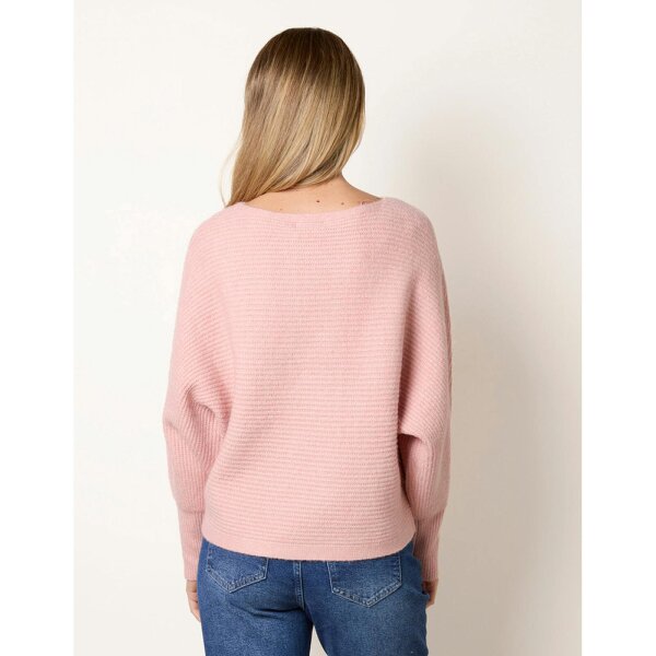 Blue Vanilla Ribbed Knit Batwing Jumper