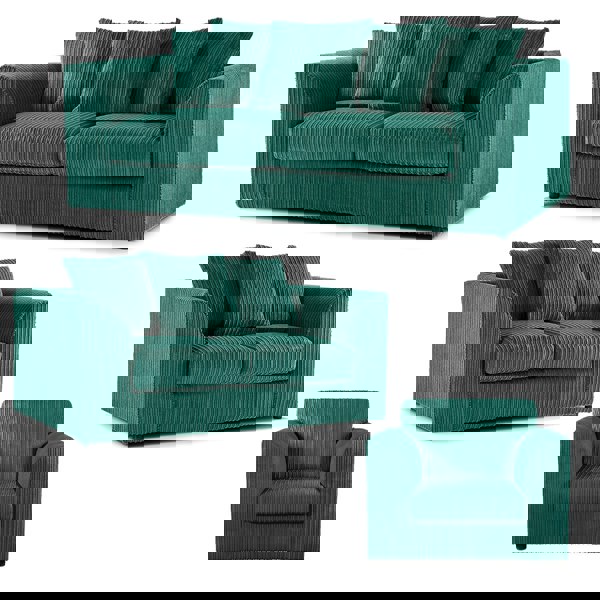 Furnishings For Less Luxor Full Jumbo Cord 3 Piece Suite - Scatter Back