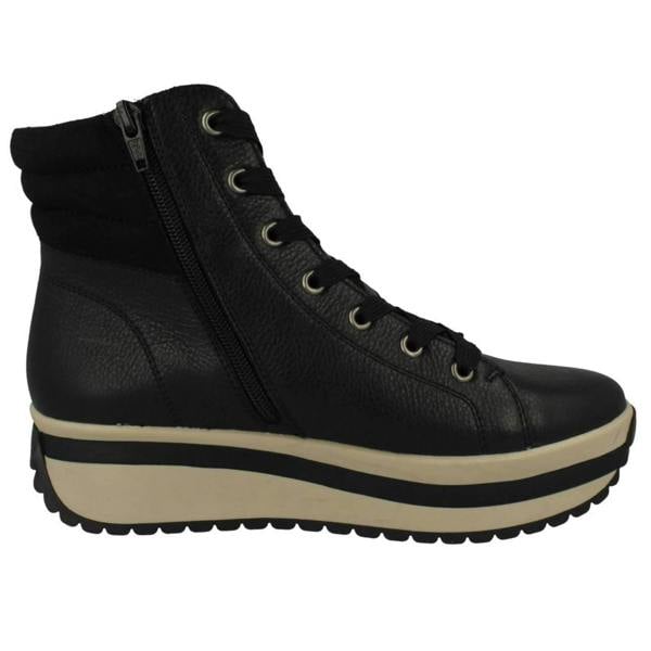 Rieker Ladies Rieker Chunky Platform Fleece Lined Ankle Boots W0962
