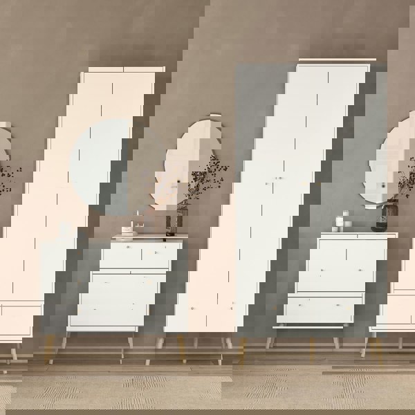 Furniture To Go Cumbria Wardrobe with 2 Doors + 2 Drawers White