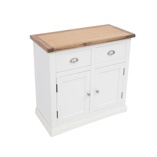 Cabinet Bits Cosenza Off White 2 Drawer 2 Door Sideboard Chrome Cup Handle