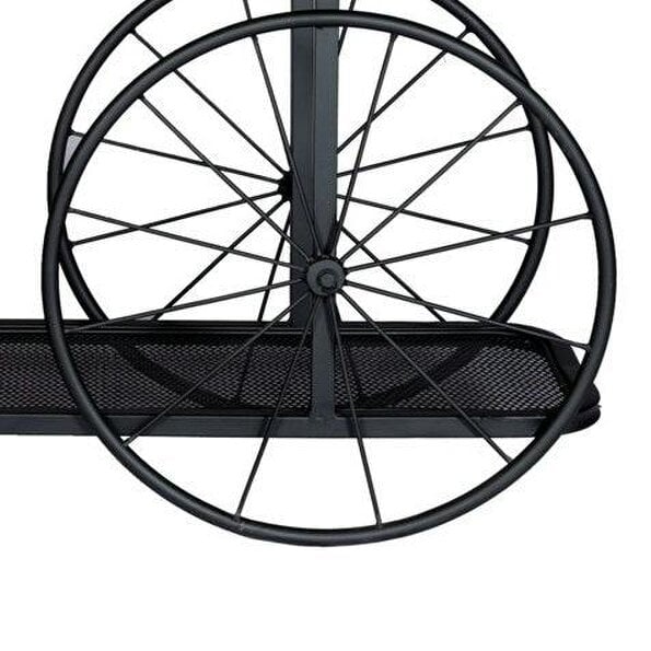 Wyld Haus Shanghai Industrial Oak and Black Modern Wheel Console Table