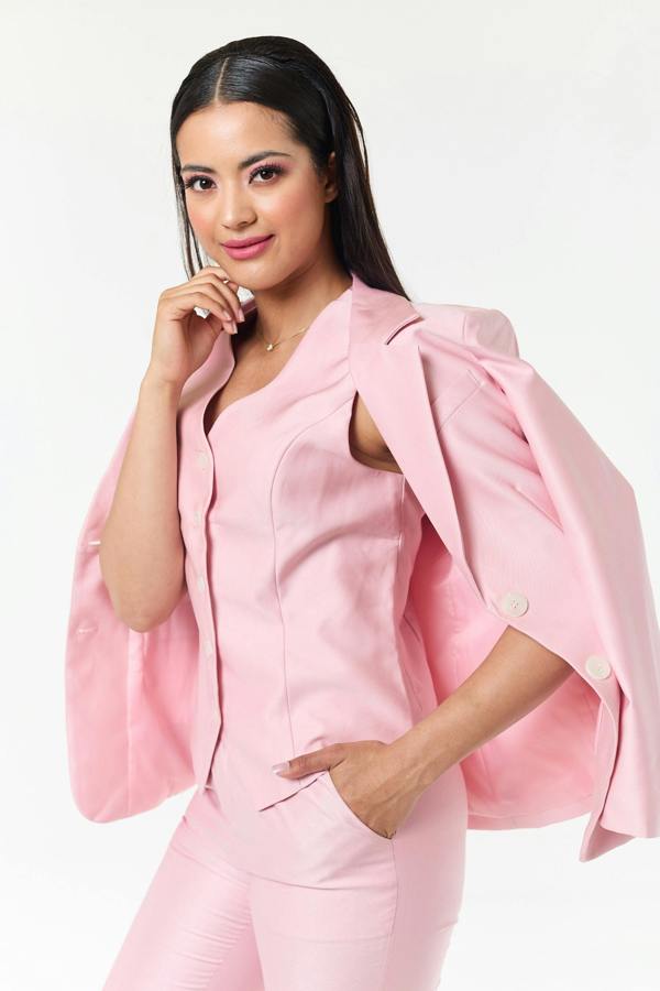 LuvForever Blush Pink 3-Piece Trouser Suit