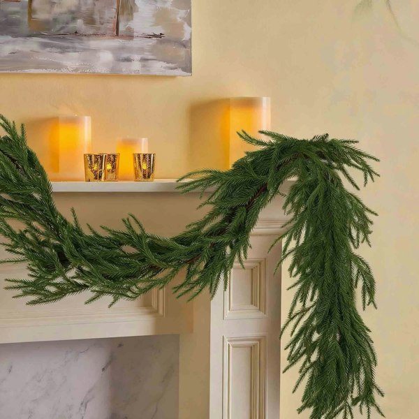 Leaper 9FT Real Touch Norfolk Pine Garland