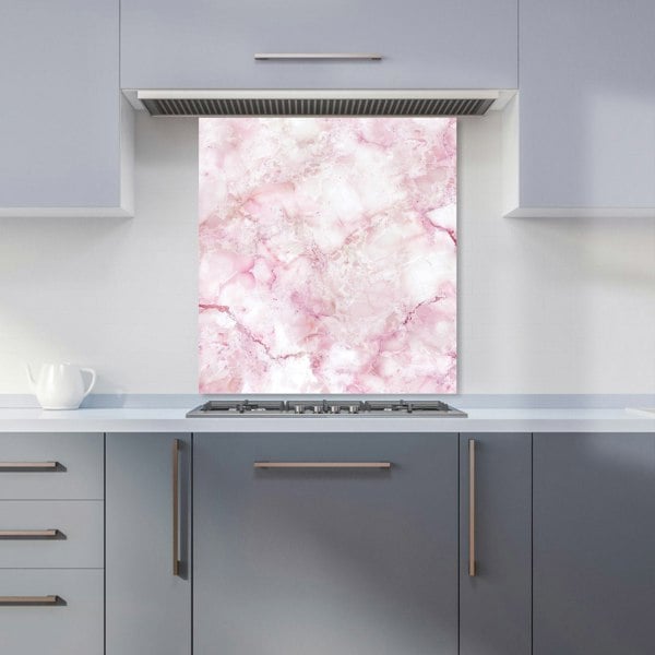 Warren Reed - Designer Pink And White Quartz Effect Kitchen Splashback