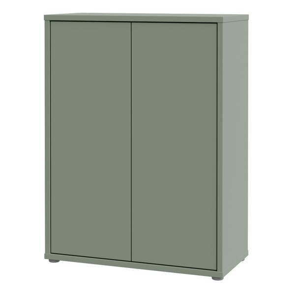 Furniture To Go Alice Springs Shoe Cabinet with 2 Doors Push-to-Open in Sage Green