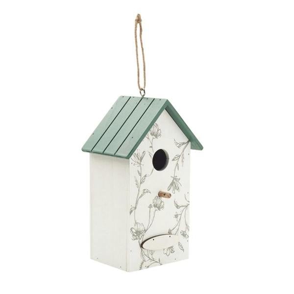 MidOcean Greenjay Plywood Wild Bird House - White/Green - 