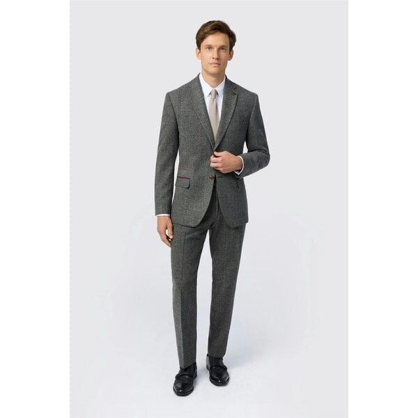 Antique Rogue Tailored Fit Jace Grey Berry Tweed Jacket
